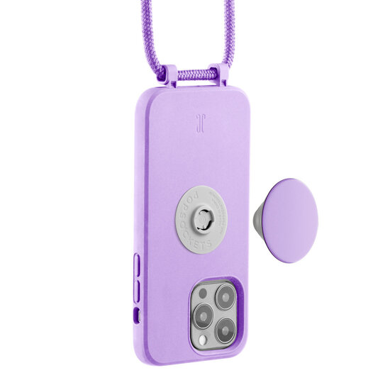 Just Elegance PopGrip IPhone 14 Pro Hoesje Met Draagkoord Lavendel