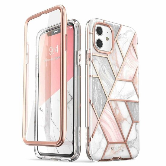 Supcase Rugged Marble IPhone 11 Hoesje Roze