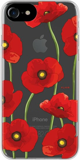 FLAVR IPlate IPhone SE 2022 / 2020 / 8 Hoesje Poppy