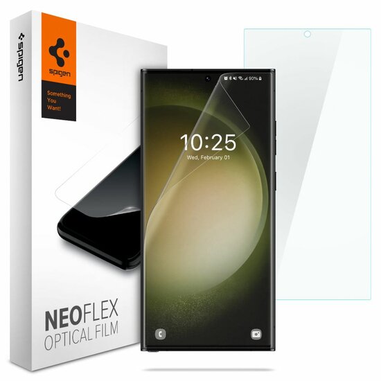 Spigen Neo Flex Solid Galaxy S23 Ultra screenprotector 2 Pack
