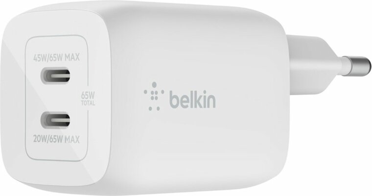 Afbeelding van Belkin BoostCharge USB-C 60 Watt Oplader Met 2 Poorten | Appelhoes, dé specialist voor al je Apple producten