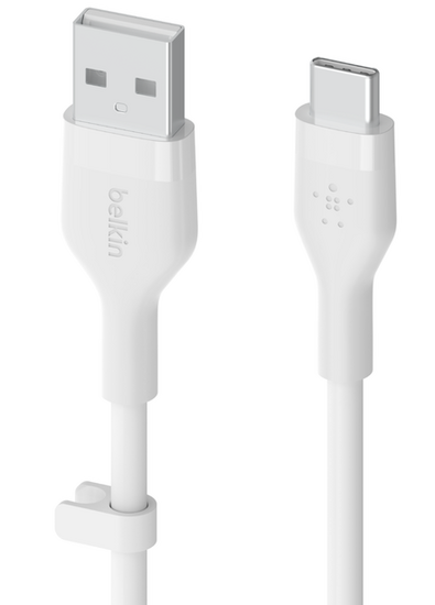 Afbeelding van Belkin BoostCharge Flex USB-A Naar USB-C Kabel 1 Meter Wit | Appelhoes, dé specialist voor al je Apple producten