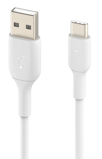 Afbeelding van Belkin BoostCharge USB-A Naar USB-C Kabel 2 Meter Wit | Appelhoes, dé specialist voor al je Apple producten