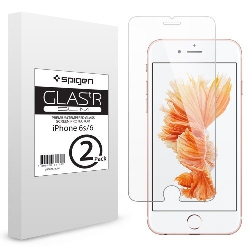 Spigen Glas.tR Tempered IPhone 6S Glass Protector 2 Pack