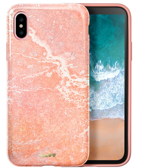 LAUT Huex IPhone X Marble Hoesje Roze