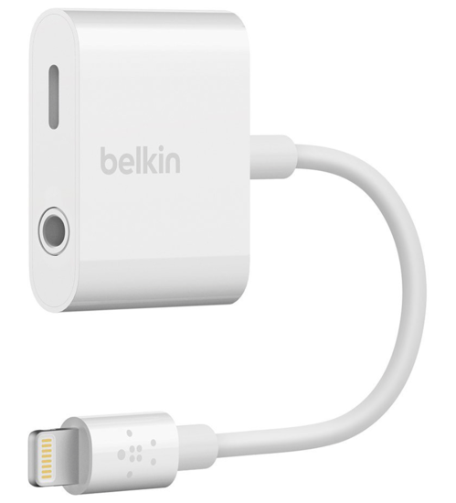 Afbeelding van Belkin RockStar Lightning Naar 3,5 Mm Kabel Wit | Appelhoes, dé specialist voor al je Apple producten