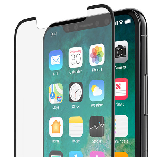 Belkin UltraCurve IPhone X Glass Doorzichtig Zwart