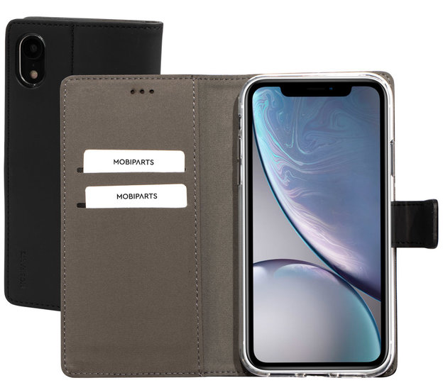 Mobiparts Premium Wallet IPhone XR Hoesje Zwart